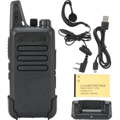 Talkie‑Walkie Portable Mini KD‑C1, 16 Canaux Longue Portée Rechargeable