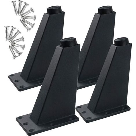 Pied de meuble en métal pieds de meuble obliques de meuble moderne de hauteur 9 cm/pieds de canapé réglables pieds de meuble en métal chromé poli/pieds de support armoires bricolage pièces de rechange