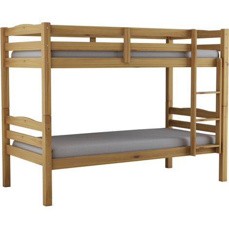 letto a castello "marsiglia" in pino massello miele 202x98x150 cm