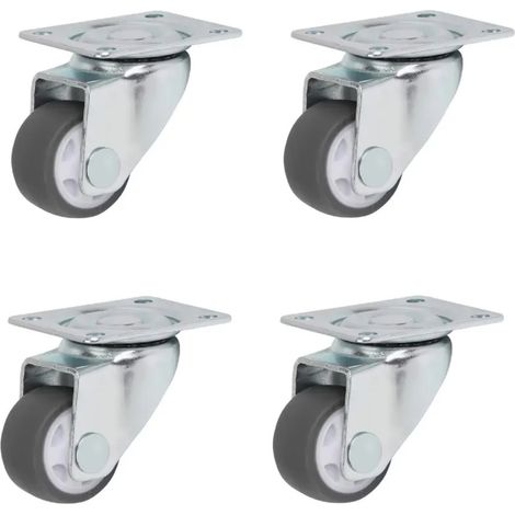 4 Roulettes Pivotantes 50mm avec Frein pour Meubles (1/5)