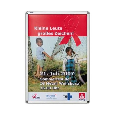 FRANKEN Bilderwechselrahmen FRANKEN 63,7 x 88,4 x 1,9 cm (B x H x T) DIN A1 Aluminium silber