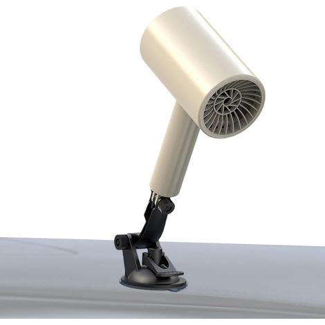 Autoheizung – Tragbarer 12V-Windschutzscheibenenteiser für LKWs und Wohnmobile mit Schnellheizfunktion, Schlitz-Saugnapf-Entfeuchtungsventilator für Autos, Zelte und Camping (Beige) (1/5)