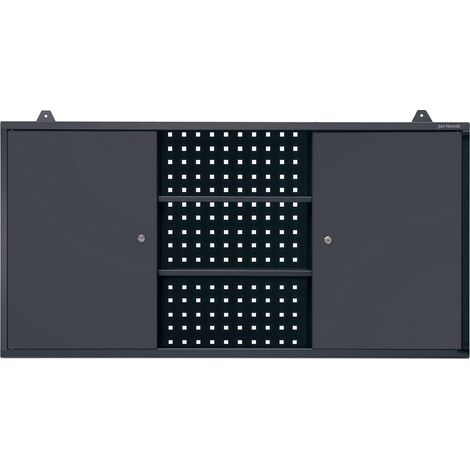 Hängender Werkstattschrank BEN, 1200 x 600 x 200 mm, Anthrazit