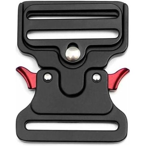 Tactical metal buckle for dog collars, bags, luggage, belts, clothing (Black, 50 mm wide) (1/5)