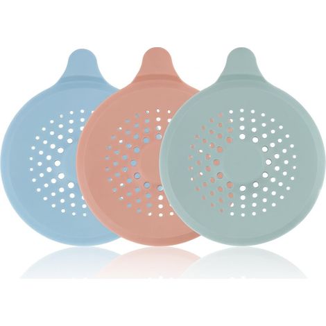 3 Bouchons de Vidange Silicone Ø15x18,5 cm – Bouchon Baignoire Universel avec Ventouse, Filtre Anti-Cheveux pour Salle de Bain, Douche et Lavabo (1/5)
