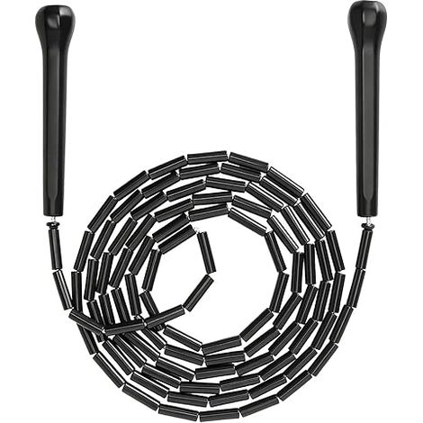 Rope Beaded Jump, Adjustable Skipping Rope with Unbreakable Handles and Unbreakable Beads, Jump with an Adjustable Length up to Max 2.8 m for Fitness Training (1/5)