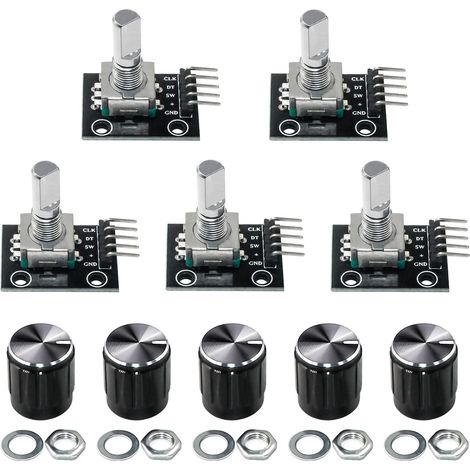 Encoder rotativo KY-040 a 360 gradi, confezione da 5 pezzi. (1/5)