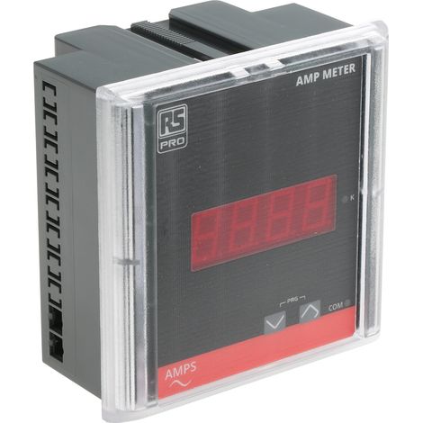 Ampèremètre numérique RS PRO, 90mm x 90mm ( Prix pour 1 ) (1/3)