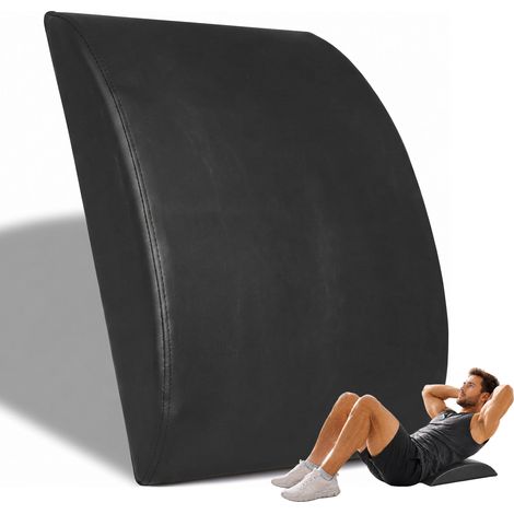Relaxdays Bauchmuskelmatte, HBT: 7 x 30,5 x 37cm, PVC, Schaumstoff, Sit up Matte, Core Training, Bauchtraining, schwarz