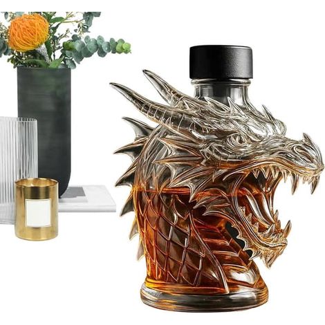 Verre à whisky - Carafe à eau - Bouteille de whisky aspect cristal - Carafes - pour spiritueux - Convient pour les spiritueux, la décoration de bar à domicile et les tables de réception (1/5)