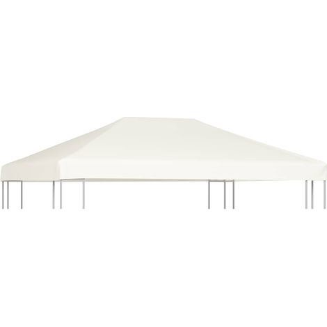 Gazebo Top Cover 310 g/m² 4x3 m Cream White vidaXL