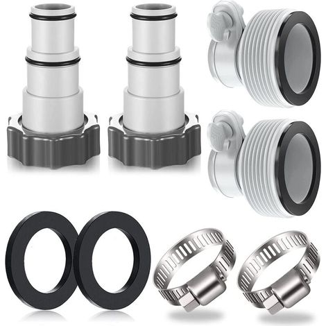 4PCS Adaptateur Tuyau Piscine, Adaptateur Piscine, Adaptateur pour Piscine Intex, Adaptateur Tuyau Piscine, Adaptateur Tuyau pour Pompe, Raccord pour Tuyau Piscine Ø 32 et 38 mm-LIAIKI (1/5)
