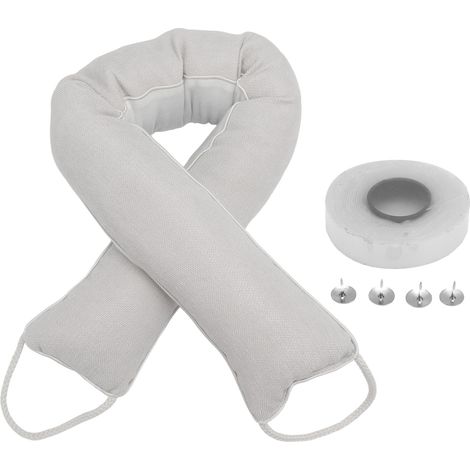Bloc-courant d'air porte anti-poussière insonorisé lavable, barre d'étanchéité pour porte, beige, arrêt-froid maison. (1/5)