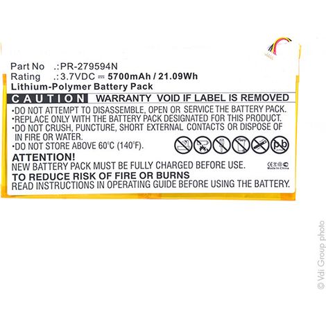 NX - Batterie tablette 3.7V 5700mAh - PR-279594NPR-279594N(1ICP3/95/94-2)PR279 (1/4)