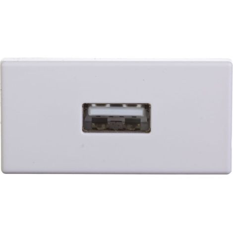 Platten-K45-Halbmechanismus mit 1 schneeweißen USB-Anschluss Typ A SIMON K128B / 9