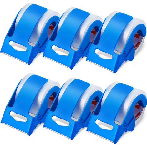 VEVOR Ruban Adhesif deEmballage Transparent avec Distributeur Lot de 6 22,86 m x 47,8 mm x 0,068 mm Noyau 38,1 mm Ruban deEmballage Robuste pour Emballer Demenagement, Stockage, Expedition, Courrier