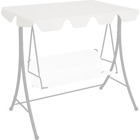 Ersatzdach für Hollywoodschaukel Weiß 188/168x145/110 cm