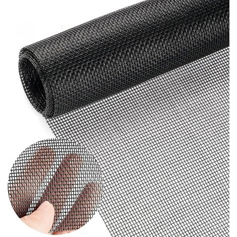 Moustiquaires Fenêtre, 120 x 250 cm Moustiquaire Ajustable, Rouleau, Fibres de Verre pour Fenêtres et Portes Anti-Insectes(Noir) (1/5)