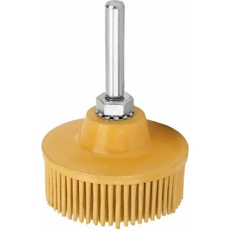 Brosse Abrasive en Caoutchouc émeri pour Disque à Poils de 2 Pouces Brosse de Polissage pour Meule de Polissage pour L'élimination de la Rouille des Bavures(jaune) (1/5)