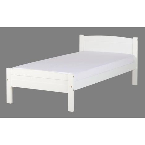 Amber 3 Feet Bed Frame - L198 x W96 x H74 cm - White (1/5)