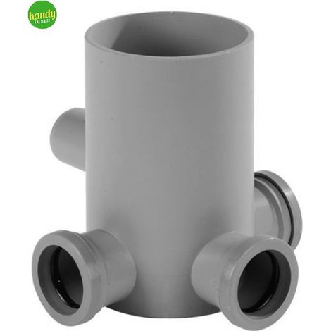 POZZETTO WC ALTO H.170 A INNESTO Ø100 IN PP GRIGIO 3 Entrate Ø40 - 1 Uscita Ø40
