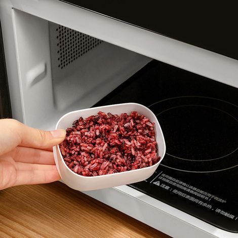 Boîte de conservation alimentaire de 280 ml, compatible micro-ondes et congélateur, empilable et portable, avec couvercle, idéale pour le riz, les plats cuisinés et les fruits. (1/5)