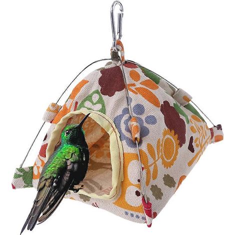 Nid d'oiseau, tente-abri, cabane douillette, hamac suspendu pour perruche calopsitte - L- (1/4)