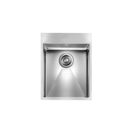 CM 012042XCSSP Filoraggiato Mix Lavello da Incasso Monovasca Acciaio Inox Satinato 39 x 50 cm colore Acciaio inox (1/5)