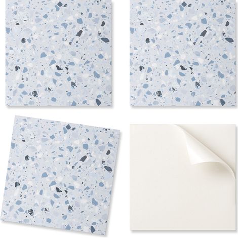 Juego de baldosas de vinilo para suelo con estampado de fragmentos de piedra, 20x20x20 cm.