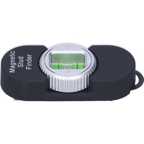 Détecteur de montants magnétique portable avec niveau à bulle pour clous et vis en acier (noir) (1/5)