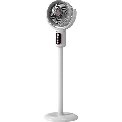 Ventilateur silencieux à moteur CC avec affichage numérique de la température par LED en temps réel, idéal pour un salon moderne et minimaliste. Alimentation USB. (1/5)