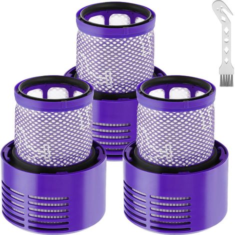 Lot de 3 filtres pour aspirateur Dyson V10 – compatible SV12 – lavables réutilisables – remplace 969082-01 – modèle Cyclone (1/5)