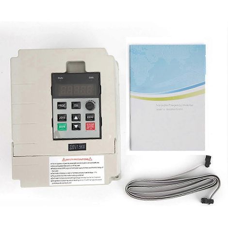 Pompe à eau Variateur de fréquence 1,5 kW Monophasé Triphasé Sortie Blanc Convertisseur Mini Onduleur Moteur (1/5)
