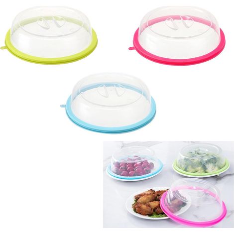 3 Pcs Cloche Micro-Ondes Couvercle Alimentaire Couvercle Micro-Ondes Cloche pour Micro Onde Universelle Cloche Couvre Prévention Eclaboussures,Odeur,pour Micro Onde,Fruits,Légumes,20 cm (1/5)