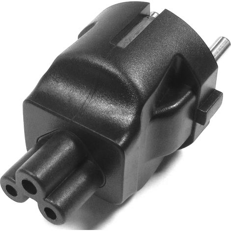 BeMatik - IEC connecteur de l"adaptateur C5 Schuko-60320 (1/2)