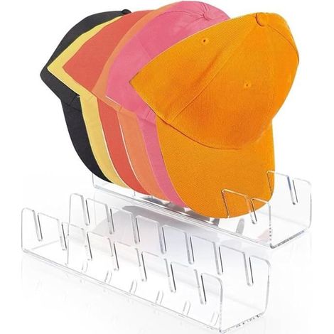 Organisateur de Chapeaux Acrylique - 2 Pièces - Support Casquette pour 14 Casquettes de Baseball (1/4)