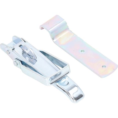 Verrou de porte de remorque robuste avec plaque de verrouillage, attache de maintien centrale pour camping-cars et fourgons, lot de 2, acier inoxydable, usage intensif (1/5)