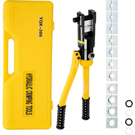 Jiubiaz Pinza Pressatrice Idraulica per Capicorda con Utensile per Crimpare per Tubi di Rame e Tubi Compositi per Linee Freni Set Manuale (1/5)