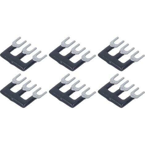 20 Pièces Bloc de Jonction Noir TB-1503, Bornes à Fourche en Cuivre Rouge pour TB 15A 400V (1/5)