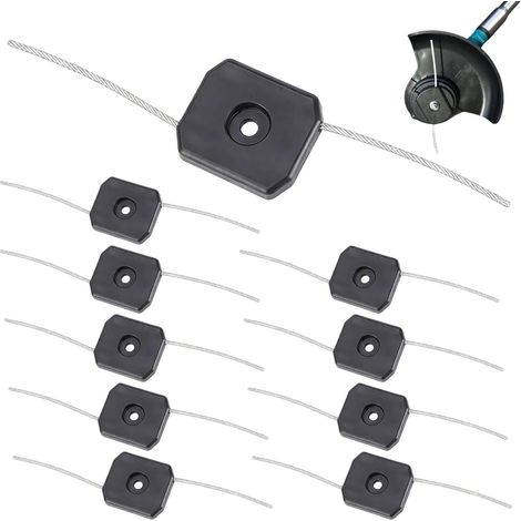 Lot de 10 têtes de débroussailleuse de 150 mm, lames de débroussailleuse portables, pièces de rechange pour débroussailleuse à batterie de jardin, accessoires sans fil (1/5)