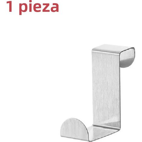 Crochet de porte multifonction en acier inoxydable pour cuisine, penderie, mur, chambre, salle de bain - Porte-vêtements, fixation sur porte (1/5)