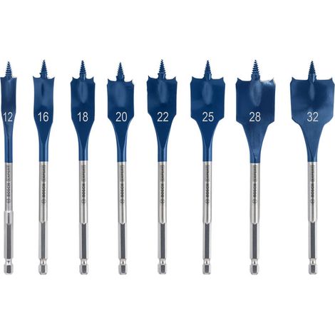 BOSCH 2.608.902.111 (8pc) 8pc Self cut spade kit 12/16/18/20/22/25/28/32mm