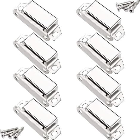 Aimants pour serrures magnétiques, verrous de porte magnétiques de 10 kg et 32 ​​vis, acier inoxydable 304, serrures magnétiques pour meubles/armoires/fermeture