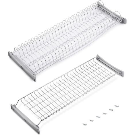 Égouttoir Suspendu pour Assiettes et Verres, Largeur intérieur Module 760-770mm, chromée, Acier (1/5)