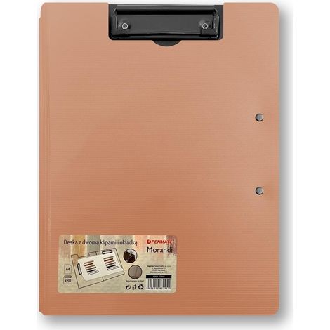Cartoncino con due clip e copertina A4/A3 rosa