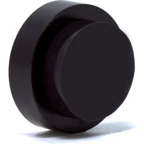 EVI Herrajes Fermaparete Adesivo 24 x 14 mm Gomma Nera Acciaio Inox V2A Laccato Nero Compresi utensile, vite + tassello di fissaggio Mod. I-20524TPMNG (1/2)