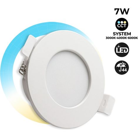 Barcelona Led – Downlight LED étanche 7W – IP44 – CCT 3000K/4000K/6500K – Ø 68-75mm – Angle d'ouverture 120° – Driver No Flicker