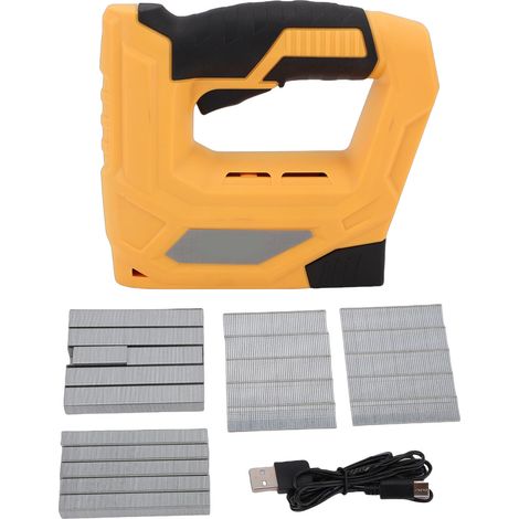 Cloueuse sans fil à pointes rechargeable, kit de cloueuse et d'agrafeuse électrique pour projets de menuiserie et de bricolage, 2000 mAh (3000 clous inclus) (1/5)