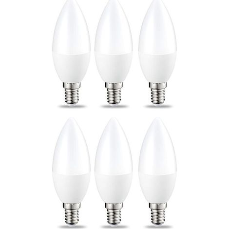 Ampoule LED Dimmable E14 Forme Bougie, 5W Équivalent à 40W, Blanc Froid 5000K, 470lm, Ampoule Bougie B35 avec Petit Culot à Vis, Lampe Intensité Variable 220-240V, Lot de 6-RAPANDA (1/5)