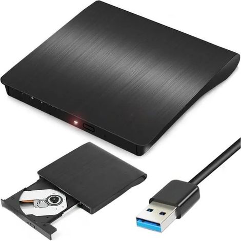 Externes optisches Laufwerk, externer USB 3.0 CD/DVD-Brenner, ultradünnes tragbares optisches Laufwerk/Brenner, geeignet für Desktop-Computer.
